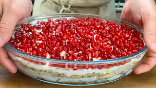 Ich koche jedes Jahr zu Weihnachten! wunderschöner und leckerer Salat! 5 einfache Zutaten