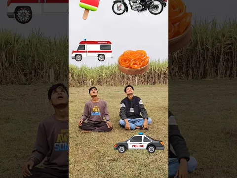 Police car, Ambulance, bike catching and eating Samosa, jalebi & ice cream new vfx magic