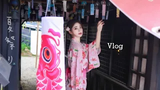 ⛩기모노 입고 애니에서만 보던 일본의 여름축제 여행 𝚅𝚕𝚘𝚐.🎐ㅣ니지모리스튜디오ㅣ夏まつり🎆