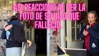 Casi lloro al ver la reacción de mi vecina al ver la foto de su hijo que falleció