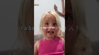 She cut her own hair!