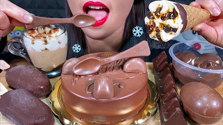 ASMR CHOCOLATE CAKE, PROFITEROLE, MAGNUM ICE CREAM, CHOCO EGG MASSIVE Eating Sounds