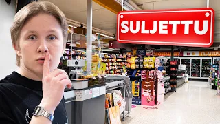 YÖTÄ SULJETUSSA KAUPASSA