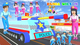 Yuta Kumpul Pasukan Polisi Biru 😍 Mio Pink Sesuai Warna Mobil Tank Polisi | Sakura School