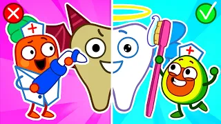 😁 Dentist Check Up - Protect Your Teeth 🦷 and Learn Other Healthy Habits for Kids with Pit & Penny 🥑