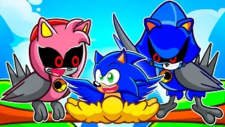 Adoptado por una FAMILIA de PÁJAROS METAL SONIC en Roblox!