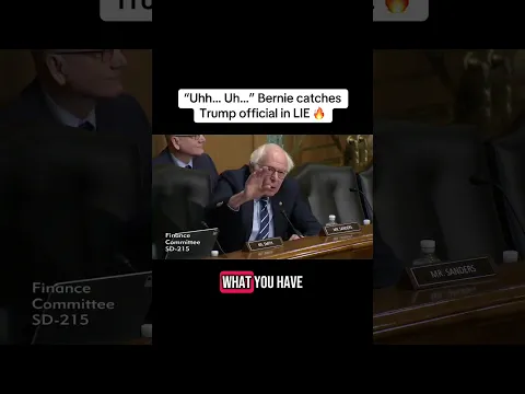 "Uhh... uhhh..." Bernie catches Trump official in LIE 🔥