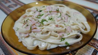Tallarines con Crema de Leche con un Toque Especial