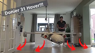 Dornier Do 31 Rc Model | The Insane Vertical Take-off in Livingroom with 11 EDF's Installed!!!