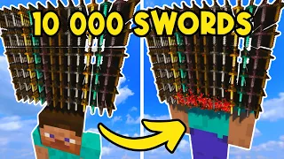 10 000 SWORDS VS STEVE !