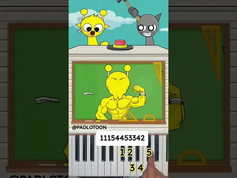 POV: Simon vs Gray in Perfect Body Selection Challenge | Sprunki @PADLOTOON Piano Tutorial #Shorts