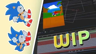 Falling Sonic Animation (Work in Progress)