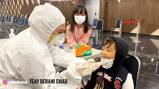 Reaksi anak 5 tahun Pertama Kali Swab | Kenzo BERANI ngga Nangis