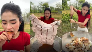Amazing cooking deep fried wash pork braised recipe
