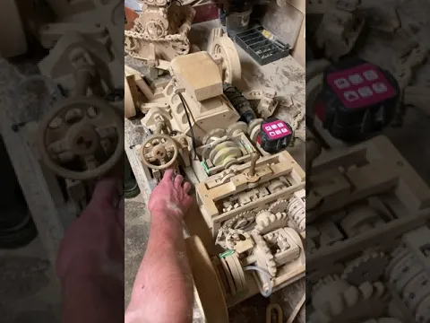 Working Car Model Made Of Wood #Shorts