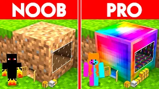 Batalha de MINI BLOCO de NOOB vs PRO no MINECRAFT