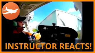 STUDENT PILOT CRASHES into Hangar FLIGHT INSTRUCTOR REACTS/gives tips avoid crashing your airplane