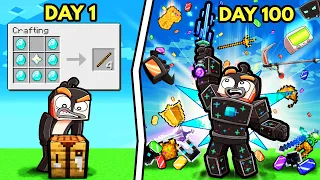 I Survived 100 DAYS in SCRAMBLE CRAFT! (Minecraft)