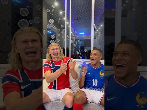 Haaland vs Mbappé: Bubble Edition 😂🫧 #football #haaland #parody