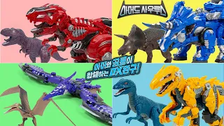 아머드사우루스 DX시리즈 랩터DX 프테라노돈DX 트리케라톱스DX 티렉스DX 공룡에 아머를 씌워 변신해보자