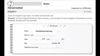 #1 ÖSD A1   - Hörverstehen (AUFGABE 2)