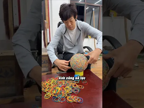 Làm trái bóng từ dây chuông khổng lồ.#shorts