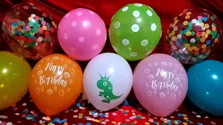 FUN DINOSAUR BIRTHDAY BALLOONS POP!!!