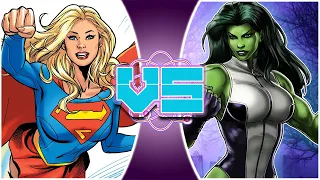 SUPERGIRL vs SHE-HULK! (DC Comics vs Marvel) | REWIND RUMBLE