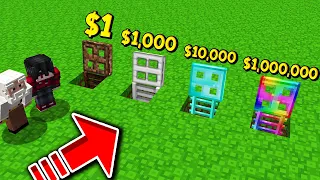 ถ้าเกิด!? บ้านใต้ประตู $1 เหรียญ VS บ้านใต้ประตู $1,000,000 เหรียญ - Minecraft พากย์ไทย
