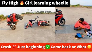 Wheelie crash @ms.flyhigh 💔 Come back irukuma 👇🏼🔥💨  How to do wheelie in live explanation