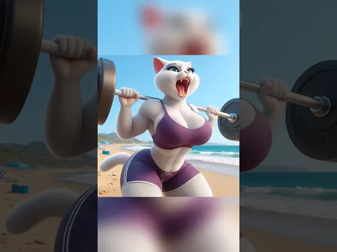 Fat female cat transformation #cat #gym #ai #shorts #aicat #gymmotivation