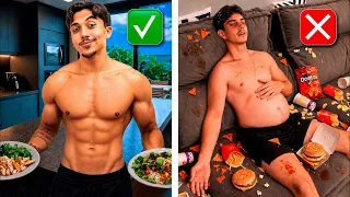 Comendo SAUDÁVEL vs comendo BESTEIRA (MUITA besteira)