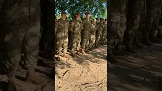 Last Sunday Infantry Soldiers at Fort Benning Georgia lined up to attend Chapel Worship Service.