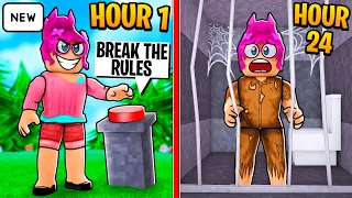I SPENT 24 HOURS BREAKING ROBLOX RULES AND THIS HAPPENED..