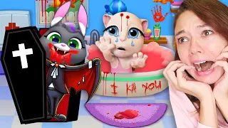 АНДЖЕЛУ УКУСИЛ ВАМПИР! В ДОМЕ ГОВОРЯЩИХ ДРУЗЕЙ ВАМПИР! ! НЕ ИГРАЙ в ГОВОРЯЩИХ ДРУЗЕЙ в 3 ЧАСА НОЧИ