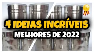 DIY - 4 Ideias incríveis para decorar latas de leite em pó, melhores de 2022!