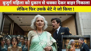 बुजुर्ग महिला को दुकान से धक्का देकर बहार निकला लेकिन फिर उसके बेटे ने जो किया !
