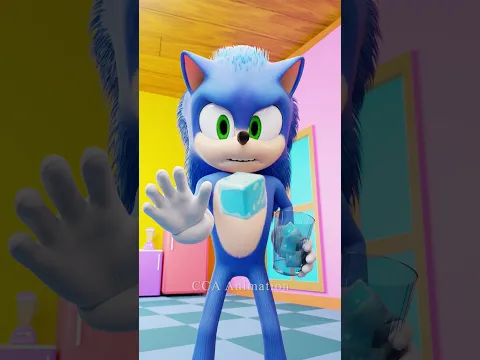 POV - SONIC Drops an Ice Cube 🤣 - Animation Meme #sonic #memes #funny #shorts