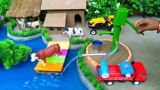 DIY how to make cow shed | house of animals | horse house – cow shed | mini hand pump |woodwork #02