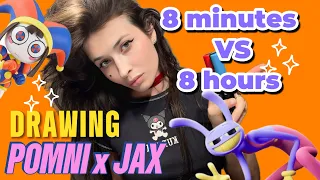 Drawing Jax x Pomni 🎪🫟 | 8 MIN ART vs 8 HOURS ART | Challenge Myself 🤓