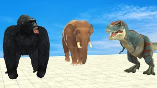 Cow Elephant Lion Gorilla Tiger Dinosaur Guess The Right Door ESCAPE ROOM CHALLENGE Animals Game