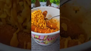 🥵 Spicy Korean Buldak chicken Ramen with cheesy chicken Stick | Korean Yoppoki | Buldak | Noodles