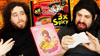 🔥 RETO PICANTE 🔥 PROBANDO NUEVAS SOPAS ASIATICAS 🤮 con @Viciosin