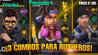 🔺¡LAS 3 MEJORES HABILIDADES PARA JUGADORES RUSHEROS! 🔺 // 🔹 ¡COMBÍNALAS!🔹 // FREE FIRE 🔥