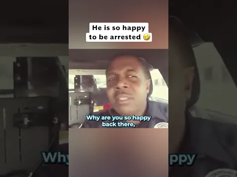Man thanks officer for arresting him 🤣 #shorts