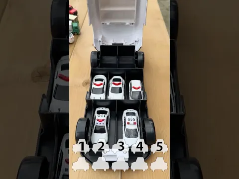 たくさんのはたらくくるまの中からパトカーを見つけよう！ #トミカ #おかたづけ
