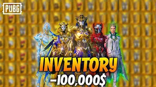 100,000$ INVENTORY TOUR😍| PUBG MOBILE