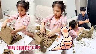 Does my daughter want a computer from me?【Funny daughter's daily life】