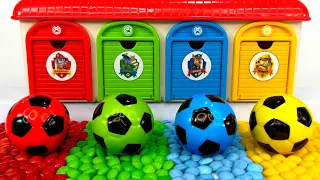 Satisfying ASMR Garage | How to Make Squishing Balls with Rainbow Beads and Princesses in 4 Colors