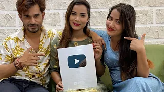 silver play button❤️🔥🙏🏻🥰 thankyou soo much guys | sachi sahu | sandeep tripathi | megha sahu |